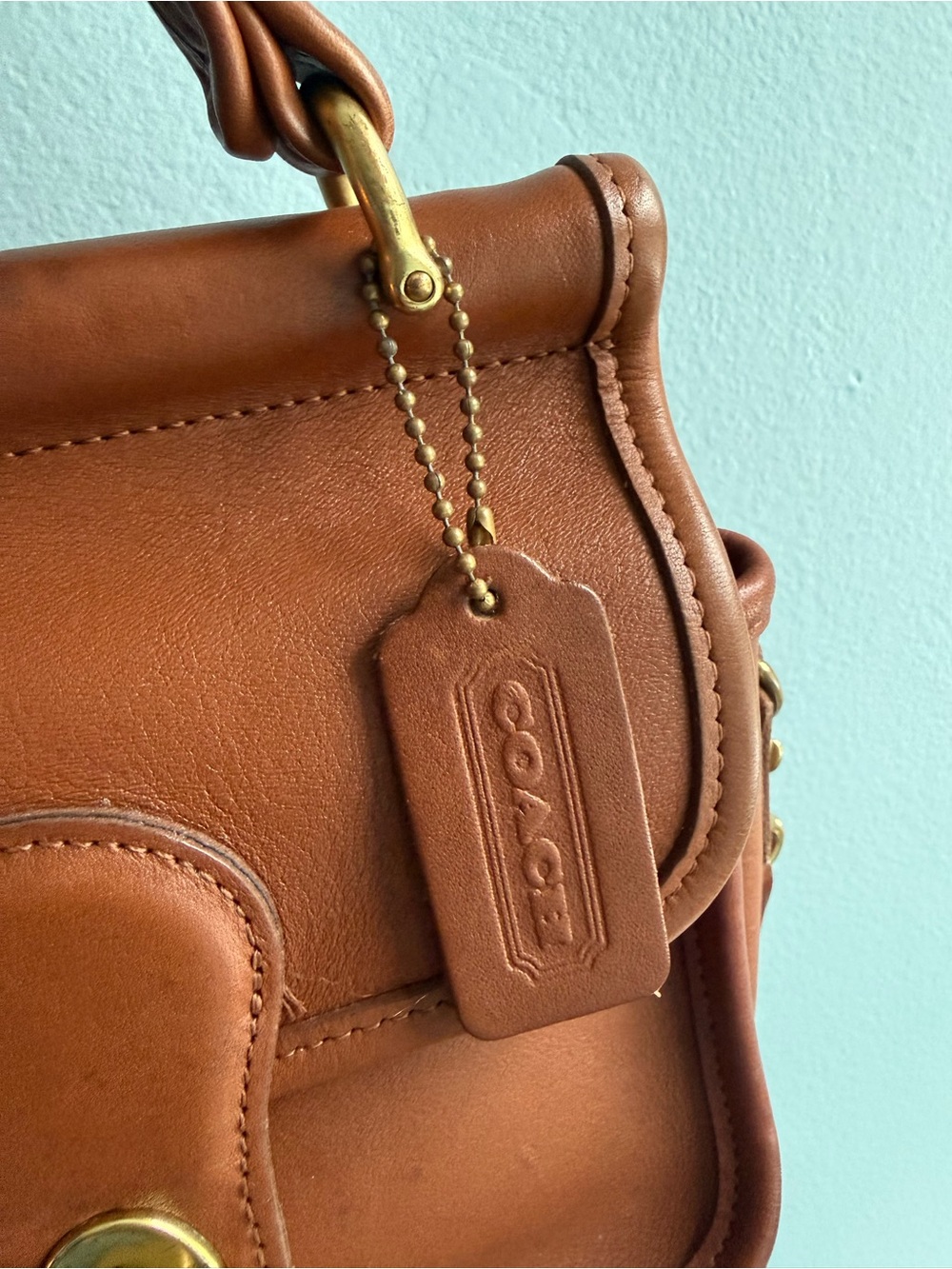 Vintage Coach Bag Winnie Mini Willis Style #9023 Brown Leather Crossbody 1990s - Picture 5 of 14